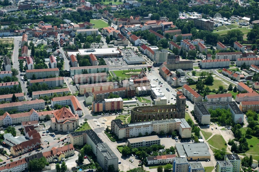 Luftaufnahme Zerbst/Anhalt - Stadtansicht vom Innenstadtbereich in Zerbst/Anhalt im Bundesland Sachsen-Anhalt, Deutschland