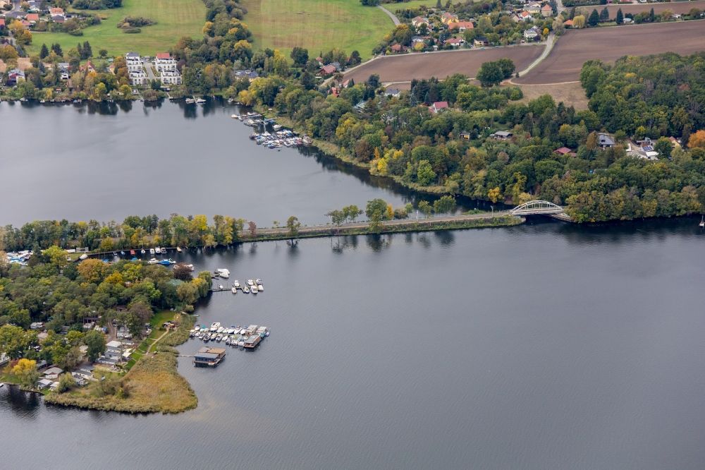 Luftbild Schwielowsee - Stadtansicht des Innenstadtbereiches von Caputh in Schwielowsee im Bundesland Brandenburg, Deutschland