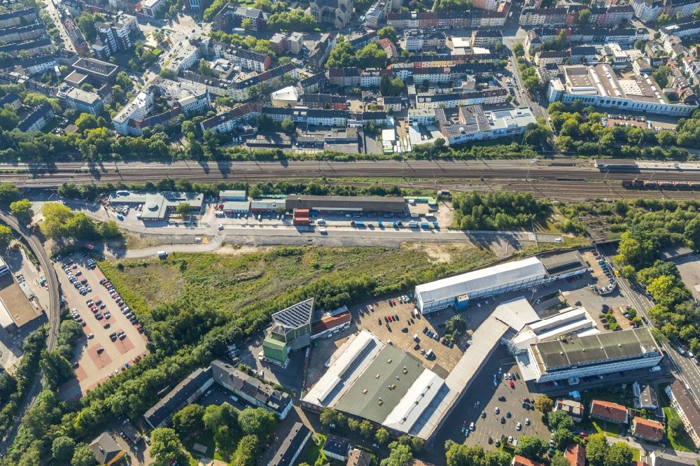Luftaufnahme Bochum - Stadtansicht des Innenstadtbereiches entlang der Bessemerstraße in Bochum im Bundesland Nordrhein-Westfalen, Deutschland