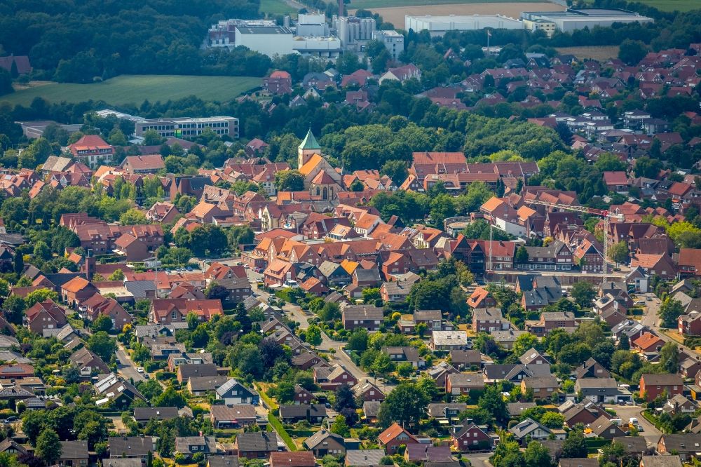 Luftbild Everswinkel - Stadtansicht des Innenstadtbereiches in Everswinkel im Bundesland Nordrhein-Westfalen, Deutschland