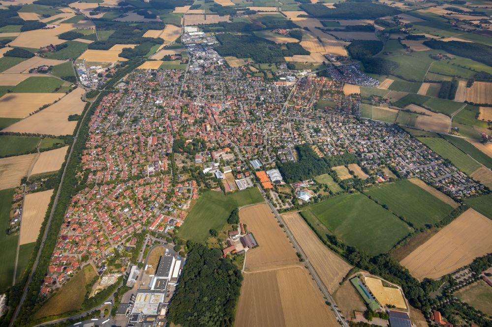 Everswinkel von oben - Stadtansicht des Innenstadtbereiches in Everswinkel im Bundesland Nordrhein-Westfalen, Deutschland