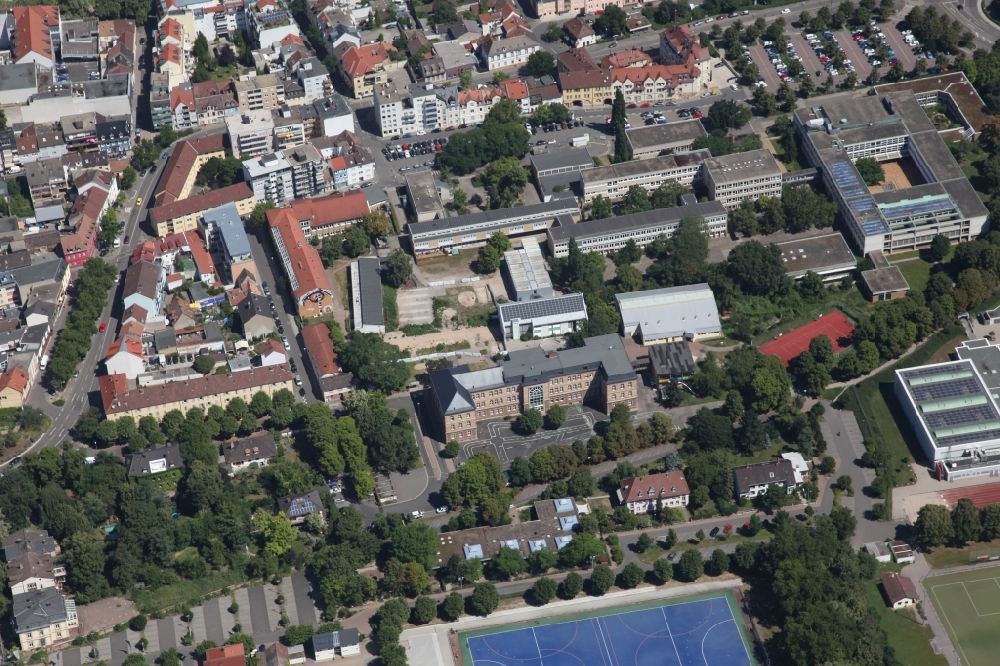 Luftaufnahme Frankenthal (Pfalz) - Stadtansicht des Innenstadtbereiches in Frankenthal (Pfalz) im Bundesland Rheinland-Pfalz, Deutschland