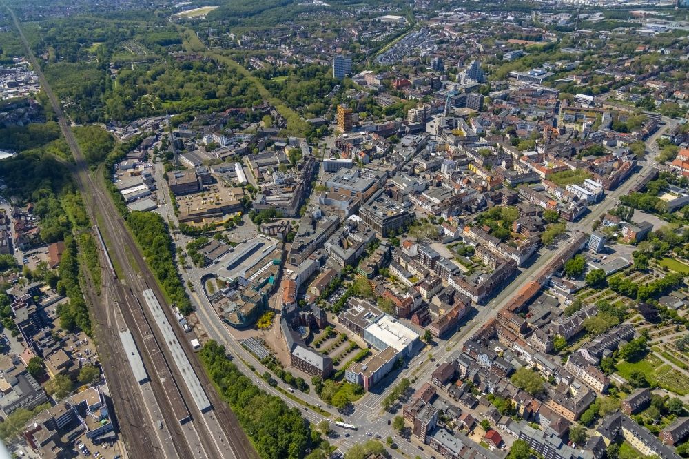 Luftbild Gelsenkirchen - Stadtansicht des Innenstadtbereiches in Gelsenkirchen im Bundesland Nordrhein-Westfalen