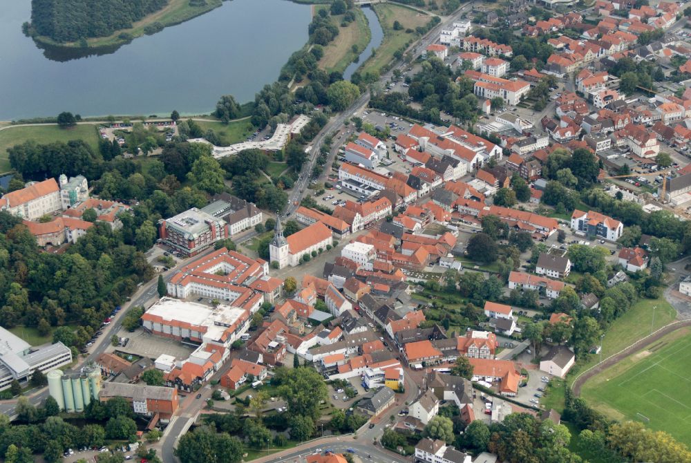 Luftbild Gifhorn - Stadtansicht des Innenstadtbereiches in Gifhorn im Bundesland Niedersachsen, Deutschland