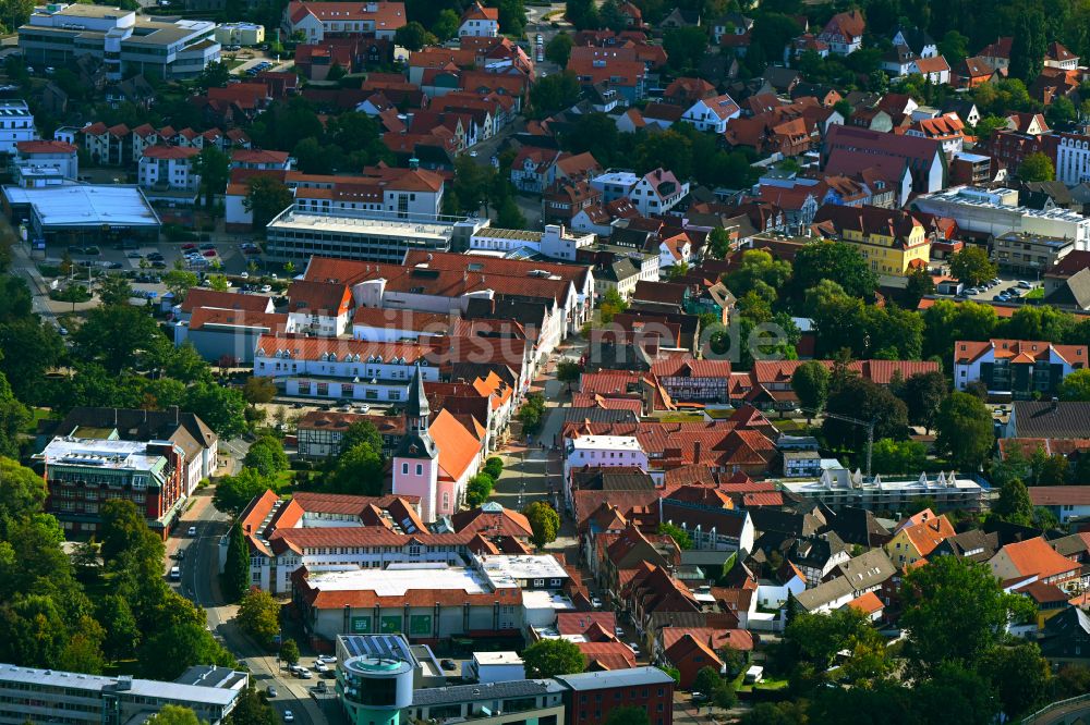 Luftaufnahme Gifhorn - Stadtansicht des Innenstadtbereiches in Gifhorn im Bundesland Niedersachsen, Deutschland