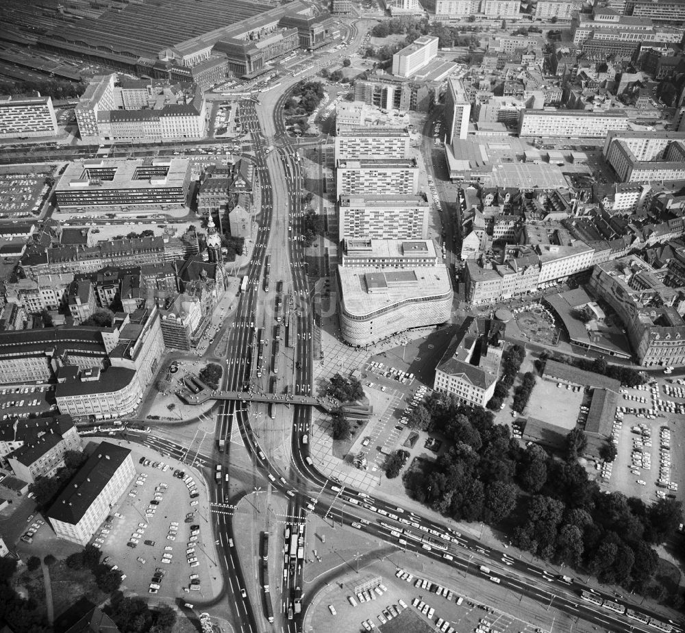 Luftaufnahme Leipzig - Stadtansicht des Innenstadtbereiches am Goerdelerring im Ortsteil Mitte in Leipzig im Bundesland Sachsen, Deutschland