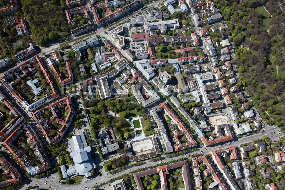 München aus der Vogelperspektive: Stadtansicht des Innenstadtbereiches im Ortsteil Steinhausen in München im Bundesland Bayern