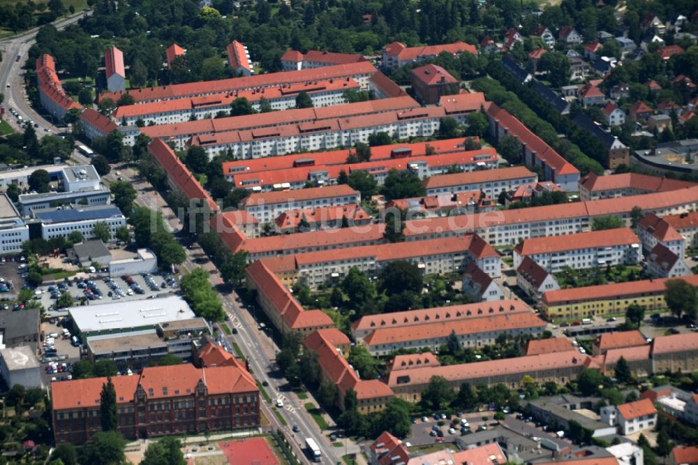 Luftaufnahme Magdeburg - Stadtansicht des Innenstadtbereiches vom Stadtteil Stadtfeld Ost in Magdeburg im Bundesland Sachsen-Anhalt
