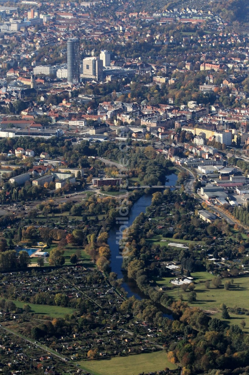 Luftaufnahme Jena - Stadtansicht von Jena in Thüringen