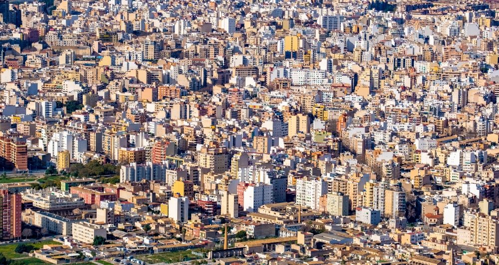 Luftbild Palma - Stadtansicht der Kernstadt in Palma in Balearische Insel Mallorca, Spanien