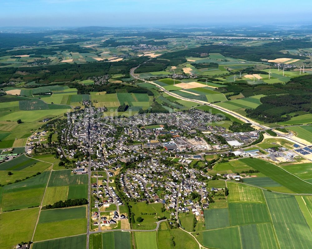 Kirchberg (Hunsrück) von oben - Stadtansicht von Kirchberg, Hunsrück im Bundesland Rheinland-Pfalz