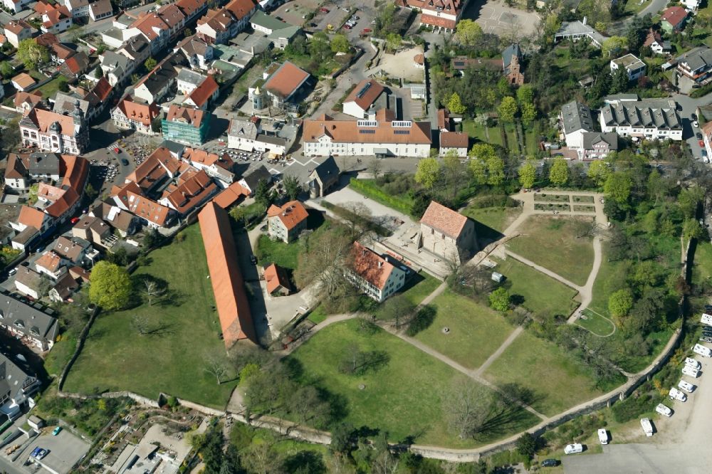 Luftbild Lorsch - Stadtansicht und Kloster Lorsch in Lorsch im Bundesland Hessen