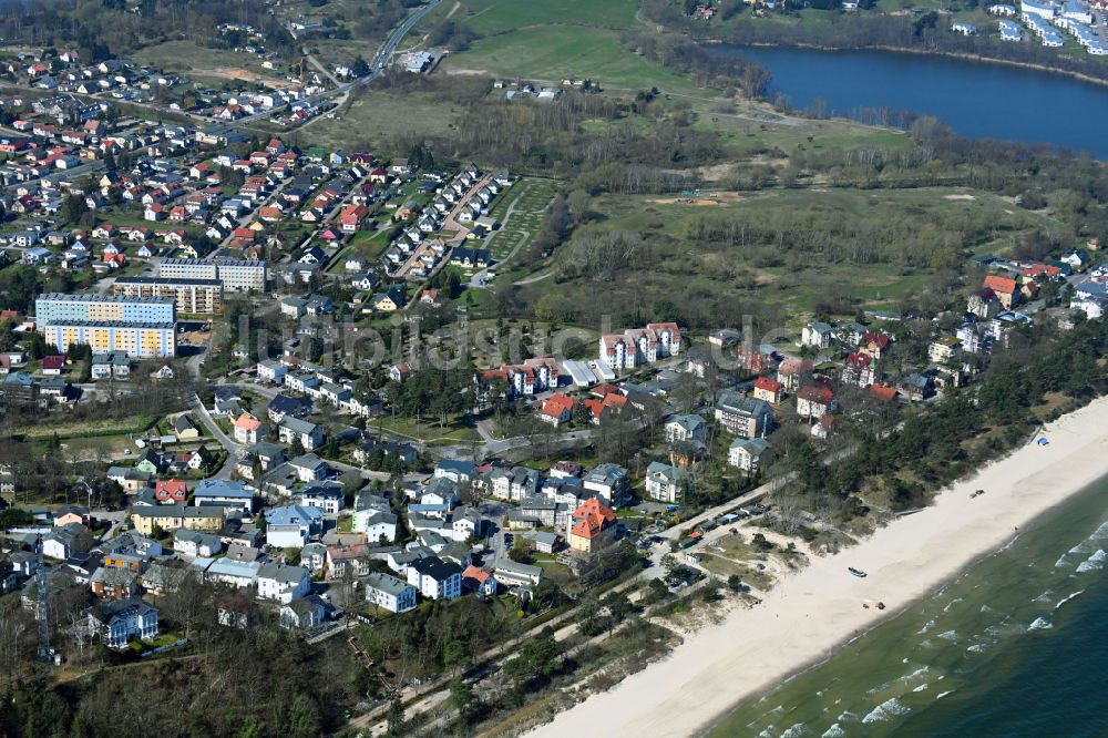 Luftaufnahme Bansin - Stadtansicht am Küstenbereich der Ostsee in Bansin im Bundesland Mecklenburg-Vorpommern, Deutschland
