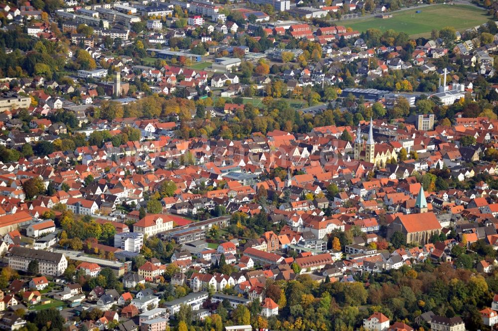 Lemgo von oben - Stadtansicht von Lemgo im Bundesland Nordrhein-Westfalen