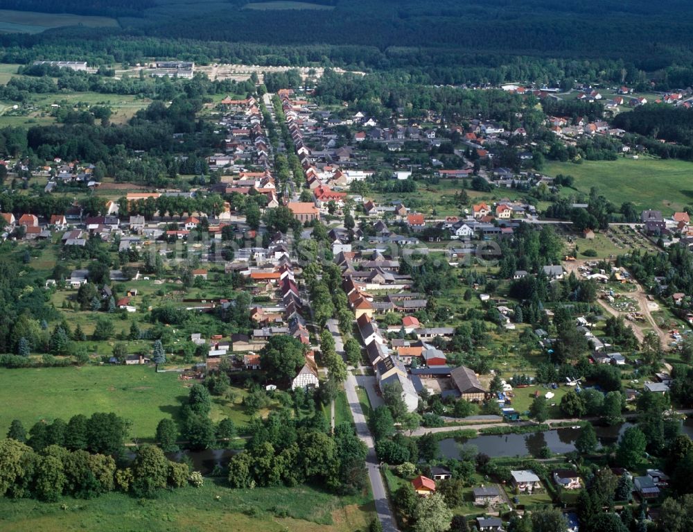 Marienwerder von oben - Stadtansicht von Marienwerder im Bundesland Brandenburg
