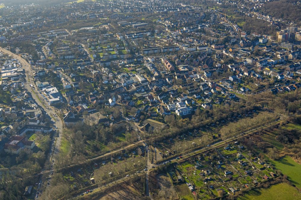 Luftbild Mülheim an der Ruhr - Stadtansicht in Mülheim an der Ruhr im Bundesland Nordrhein-Westfalen, Deutschland