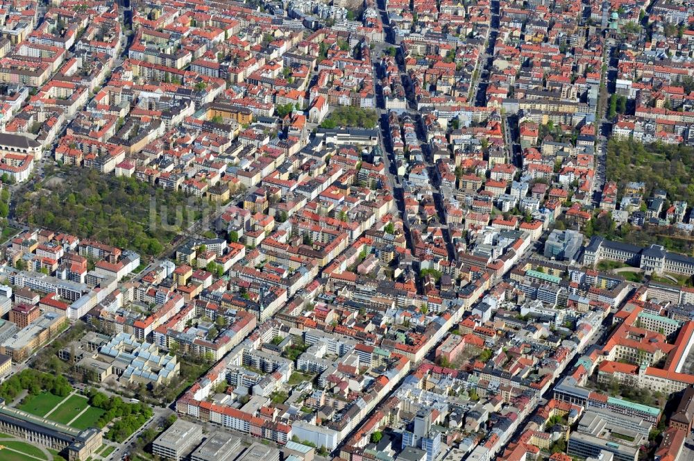 Luftbild München - Stadtansicht von München im Bundesland Bayern
