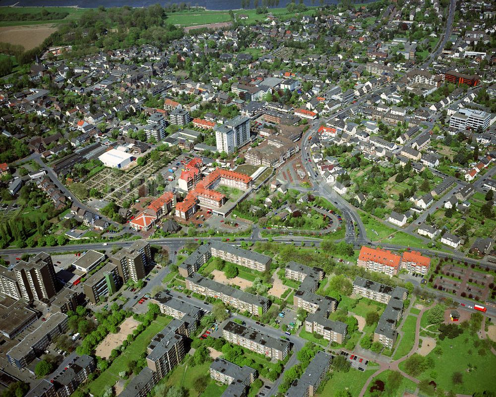 Luftaufnahme Monheim am Rhein - Stadtansicht Monheim am Rhein