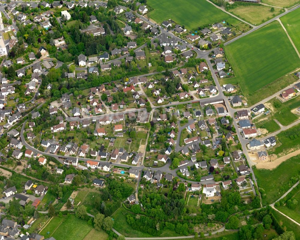 Luftaufnahme Nastätten - Stadtansicht von Nastätten im Bundesland Rheinland-Pfalz