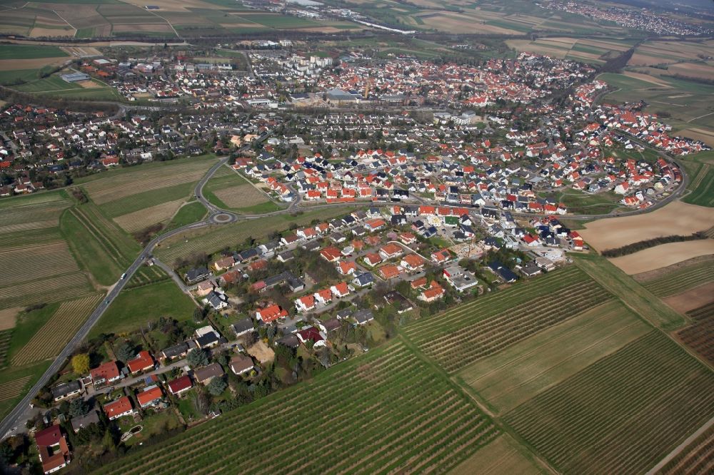 Luftbild Nieder-Olm - Stadtansicht von Nieder-Olm im Bundesland Rheinland-Pfalz