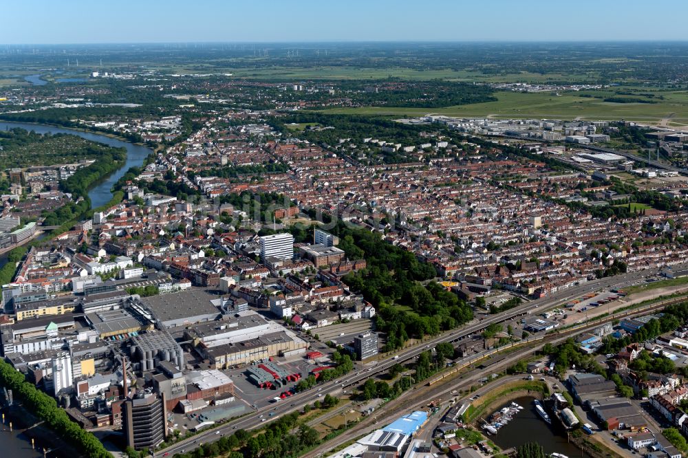 Bremen von oben - Stadtansicht des nordwestlichen Stadtgebietes in Bremen, Deutschland