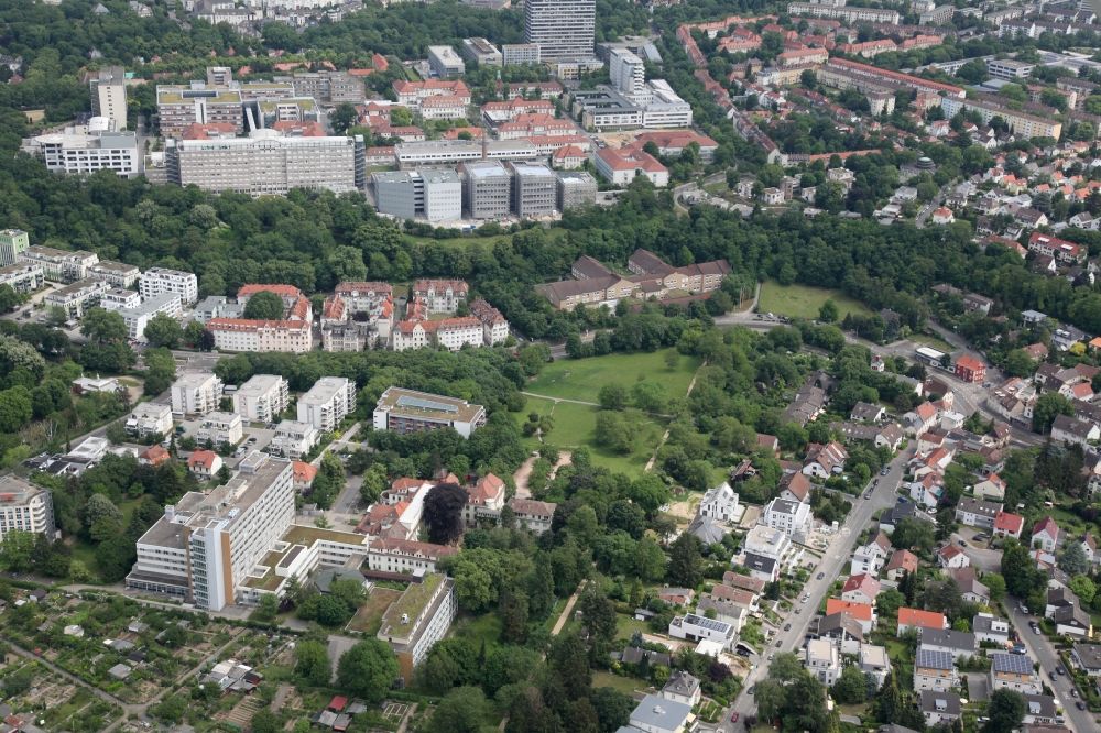 Luftaufnahme Mainz - Stadtansicht der Oberstadt im Stadtgebiet in Mainz im Bundesland Rheinland-Pfalz, Deutschland