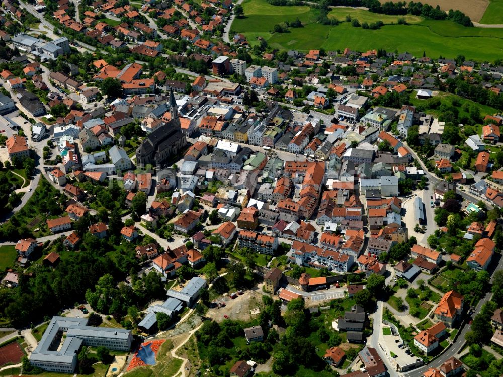 Luftbild Waldkirchen - Stadtansicht vom Ortszentrum Waldkirchen im Bundesland Bayern