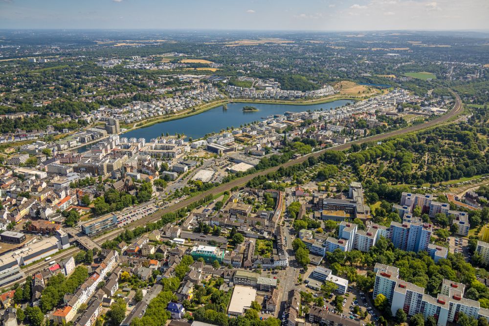 Dortmund aus der Vogelperspektive: Stadtansicht mit PHOENIX See in Dortmund im Bundesland Nordrhein-Westfalen, Deutschland
