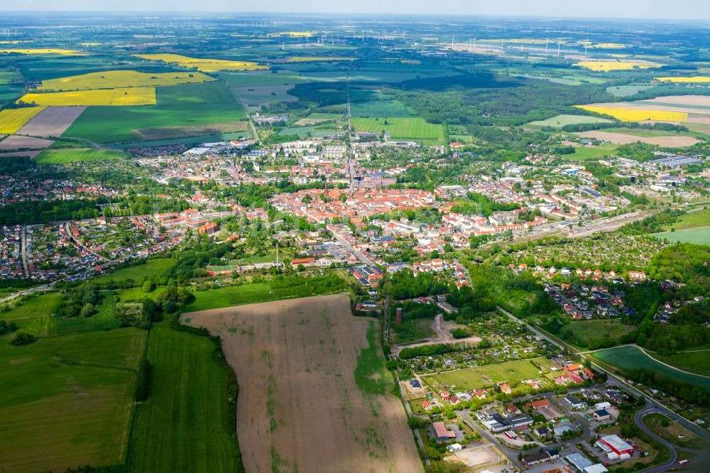 Luftaufnahme Pritzwalk - Stadtansicht in Pritzwalk im Bundesland Brandenburg, Deutschland