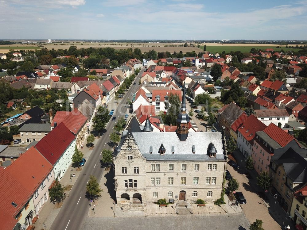 Luftbild Lützen - Stadtansicht mit Rathaus von Lützen in Sachsen Anhalt