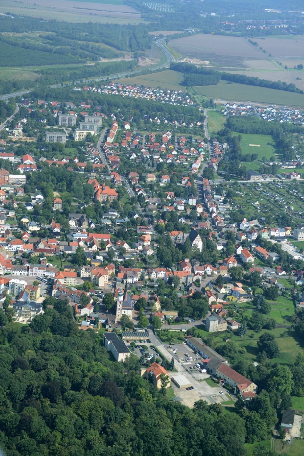 Luftbild Rötha - Stadtansicht von Rötha im Bundesland Sachsen
