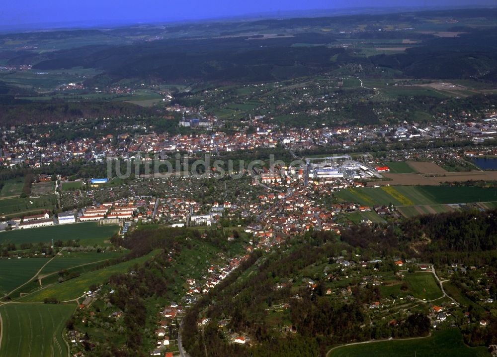 Luftbild Rudolstadt - Stadtansicht von Rudolstadt im Bundesland Thüringen