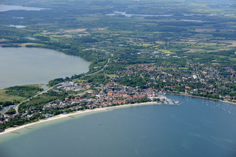Eckernförde von oben - Stadtansicht der Stadt Eckernförde im Bundesland Schleswig-Holstein