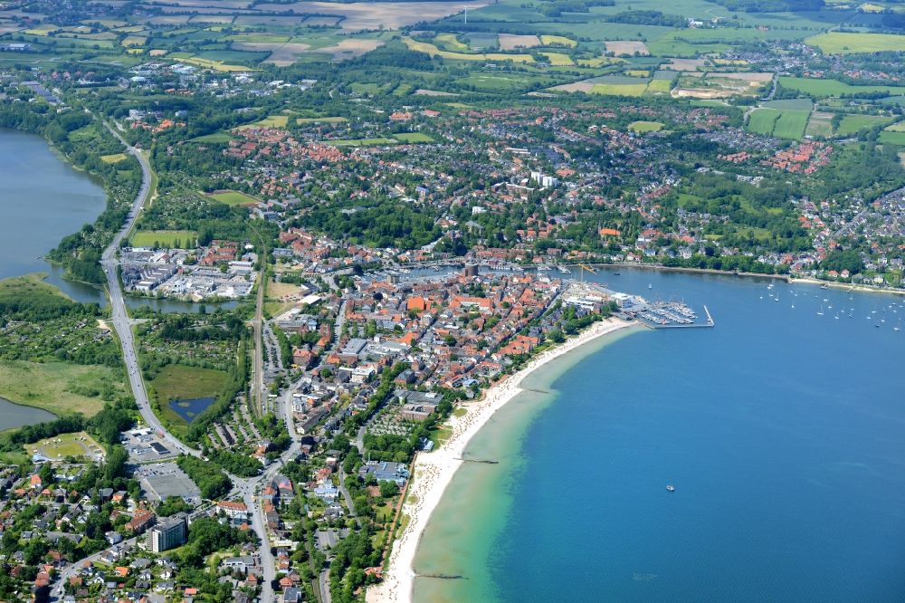 Luftbild Eckernförde - Stadtansicht der Stadt Eckernförde im Bundesland Schleswig-Holstein