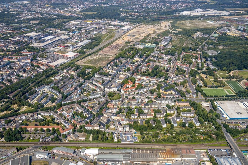 Dortmund von oben - Stadtansicht im Stadtgebiet im Ortsteil Borsigplatz in Dortmund im Bundesland Nordrhein-Westfalen, Deutschland