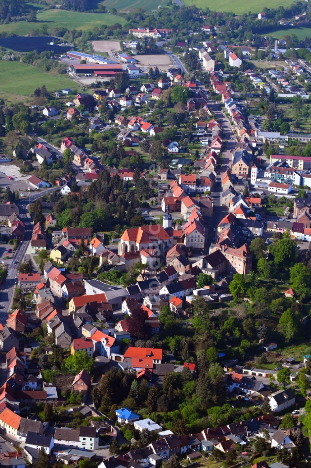 Mansfeld von oben - Stadtansicht im Stadtgebiet im Ortsteil Vatterode in Mansfeld im Bundesland Sachsen-Anhalt, Deutschland