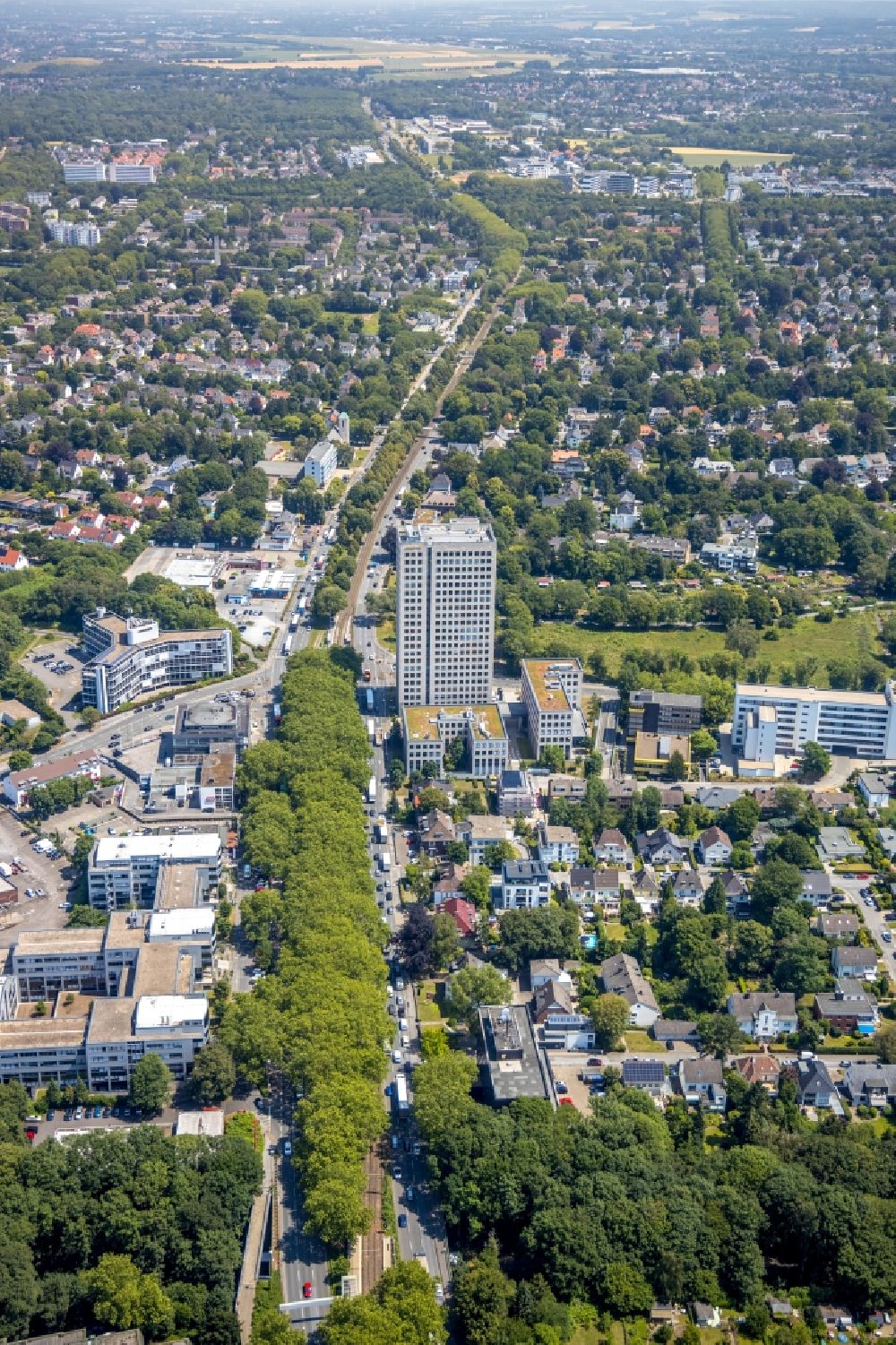 Dortmund von oben - Stadtansicht im Stadtgebiet im Ortsteil Westfalendamm-Süd in Dortmund im Bundesland Nordrhein-Westfalen, Deutschland