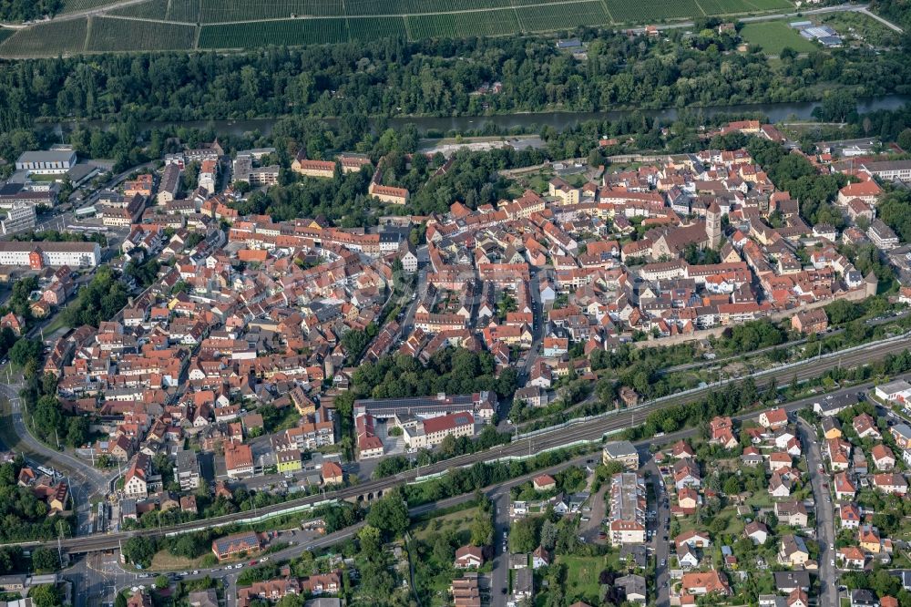 Luftbild Würzburg - Stadtansicht im Stadtteil Heidingsfeld in Würzburg im Bundesland Bayern, Deutschland
