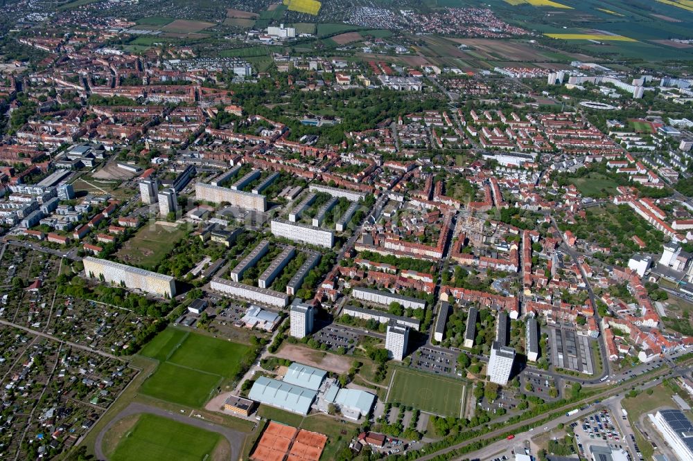 Luftbild Erfurt - Stadtansicht im Stadtteil Johannesplatz in Erfurt im Bundesland Thüringen, Deutschland