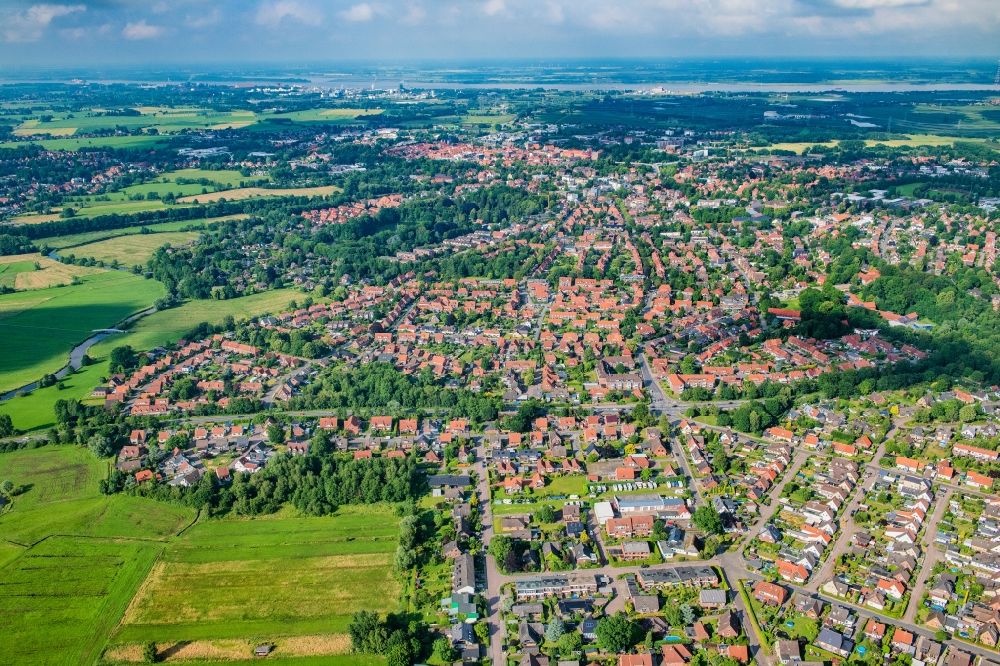 Luftbild Stade - Stadtansicht des Stadtteil Kopenkamp in Stade im Bundesland Niedersachsen, Deutschland