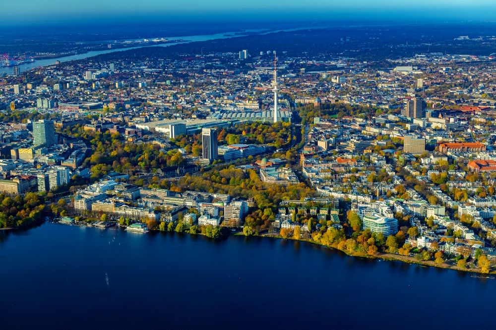 Luftbild Hamburg - Stadtansicht des Stadtteil Rotherbaum in Hamburg, Deutschland