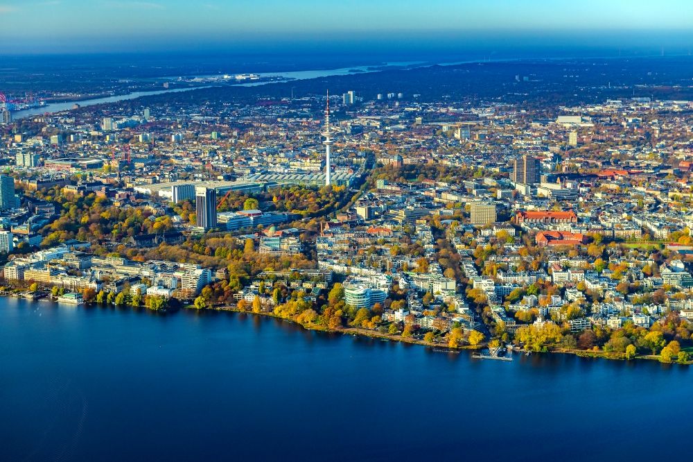 Luftaufnahme Hamburg - Stadtansicht des Stadtteil Rotherbaum in Hamburg, Deutschland