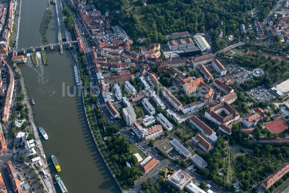 Luftaufnahme Würzburg - Stadtansicht im Stadtteil Zellerau in Würzburg im Bundesland Bayern, Deutschland