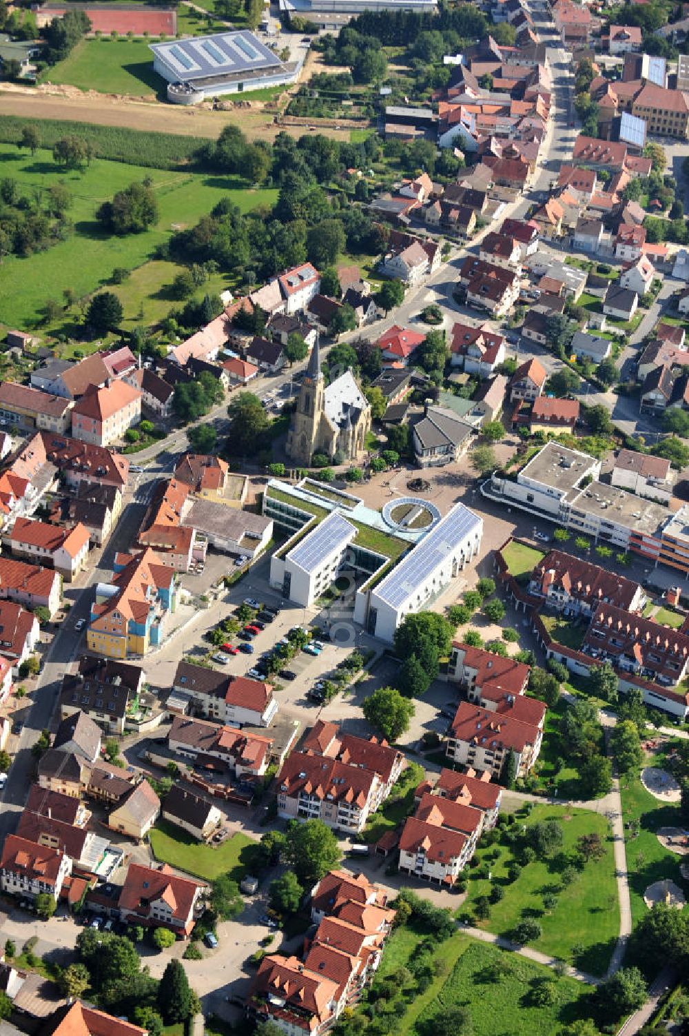 Luftbild BAD RAPPENAU - Stadtansicht Stadtzentrum von Bad Rappenau in Baden-Württemberg