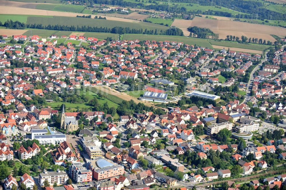 Luftaufnahme BAD RAPPENAU - Stadtansicht Stadtzentrum von Bad Rappenau in Baden-Württemberg