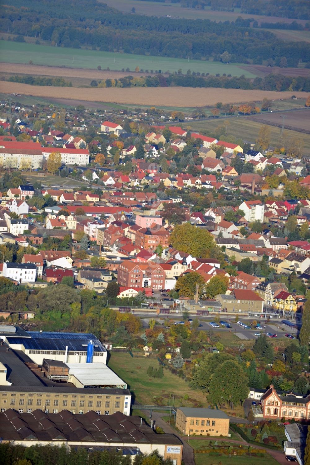 Tangerhütte von oben - Stadtansicht von Tangerhütte im Bundesland Sachsen-Anhalt