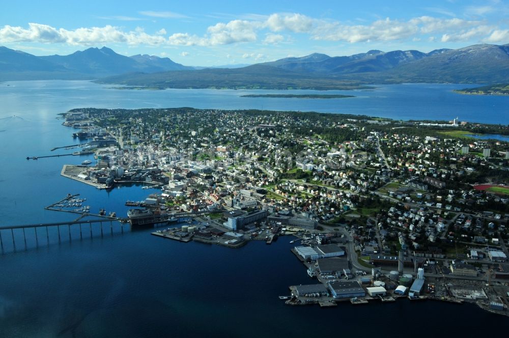 Luftbild Tromso - Stadtansicht von Tromso in der Provinz Troms in Norwegen
