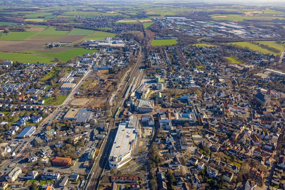 Luftaufnahme Unna - Stadtansicht in Unna im Bundesland Nordrhein-Westfalen, Deutschland