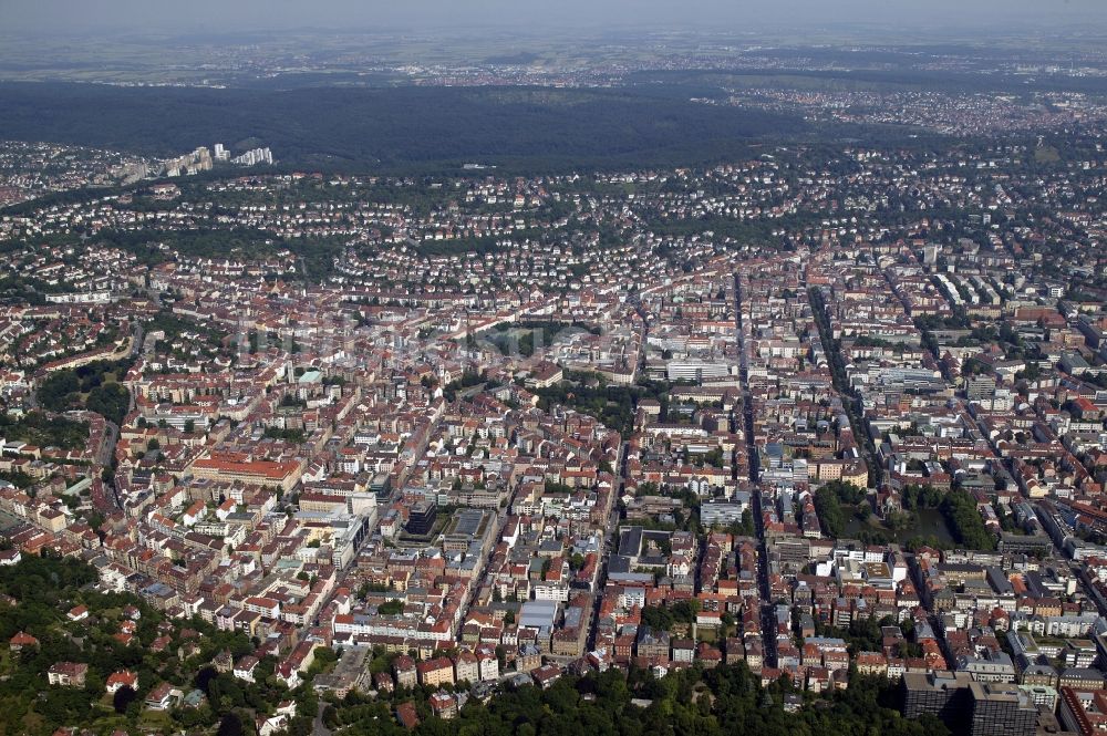 Luftbild Stuttgart - Stadtansicht der Wohngebiete am Feuersee in Stuttgart West im Bundesland Baden-Württemberg