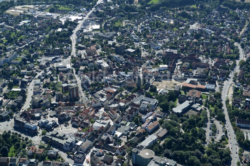 Ibbenbüren von oben - Stadtansicht vom Zentrum der Stadt Ibbenbüren im Bundesland Nordrhein-Westfalen NRW